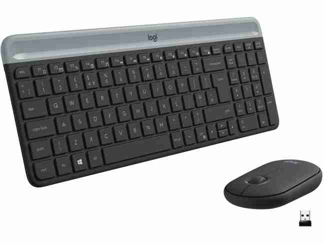 Комплект (клавіатура + миша) Logitech MK470 Wireless Slim Graphite (920-009204)