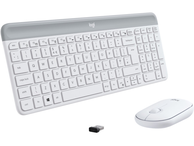 Комплект (клавіатура + миша) Logitech MK470 Wireless Slim UA Off-White (920-009205)