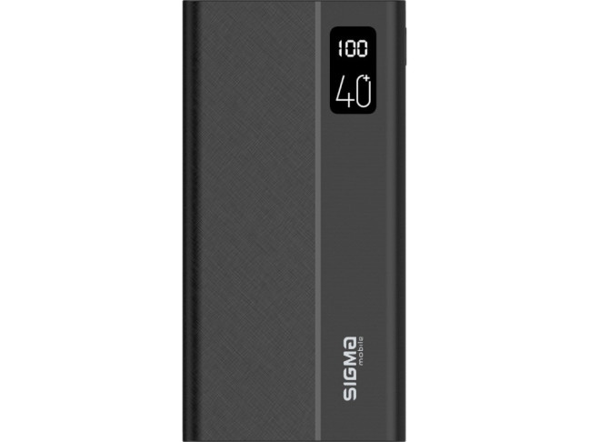 Зовнішній акумулятор (Power Bank) Sigma Mobile X-power SI40A3QL 40000 mAh Type-C PD20W QC22,5W Black