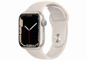 Cмарт-годинник Apple Watch Series 7 GPS + Cellular 41mm Starlight Aluminum Case With Starlight Sport Band (MKH83)
