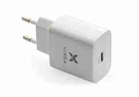 Сетевое зарядное устройство Vinga PD Type-C 20W Charger White (VWCPDC)