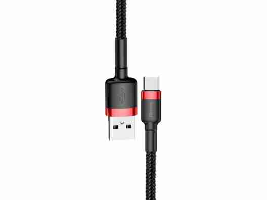Кабель BASEUS Cafule Cable USB For Micro 2.4A 2M Red+Black (CAMKLF-C91)