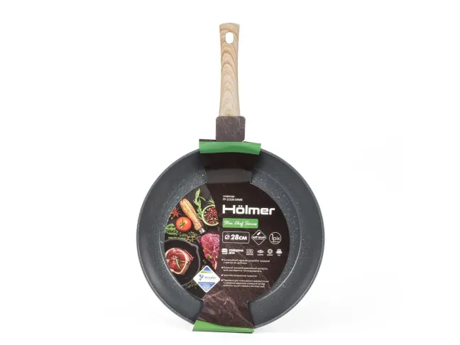 Сковорода універсальна Holmer Star Chef 28 см без кришки чорна (FP-22328-SWMB)