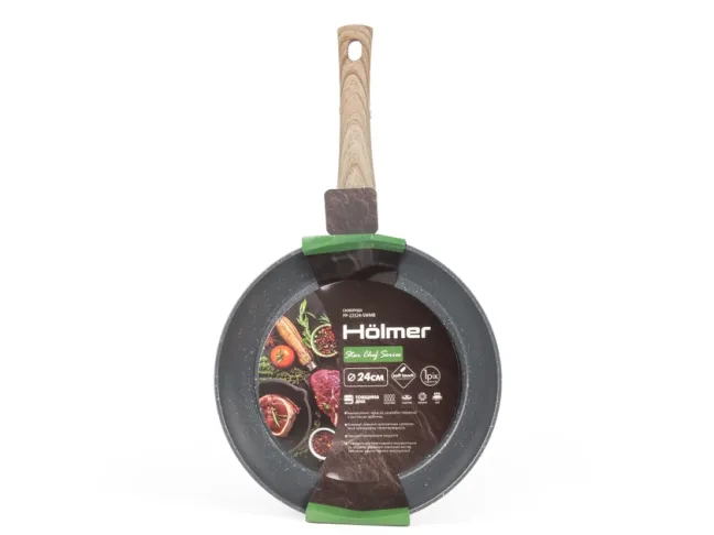Сковорода універсальна Holmer Star Chef 24 см без кришки чорна (FP-22324-SWMB)