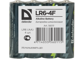 Батарейка Defender AA bat Alkaline 4шт (56011)