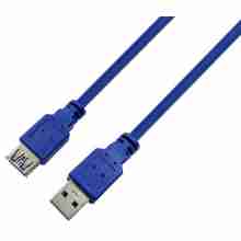 Кабель PrologiX USB 3.0 AM/AF 3m Blue (PR-USB-P-11-30-3M)