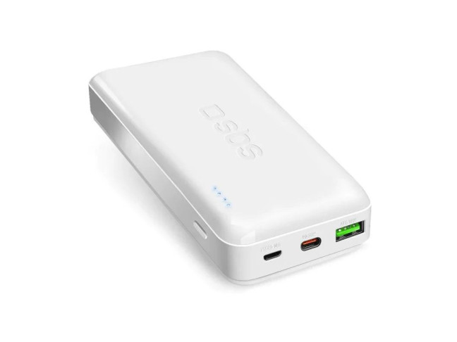 Зовнішній акумулятор (Power Bank) SBS Powerbank 20000 mAh White (TTBB20000PD20W)