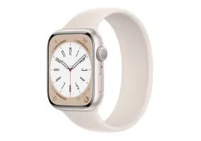 Cмарт-годинник Apple Watch Series 8 GPS 45mm Starlight Aluminium Case w. Starlight S. Band - M/L (MNP93)