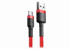 Кабель BASEUS Cafule Cable USB For Type-C 3A 0.5M Red+Red (CATKLF-A09)