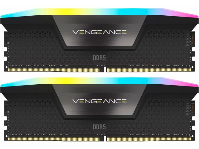 Модуль пам'яті Corsair 32 GB (2x16GB) DDR5 6000 MHz Vengeance RGB Black (CMH32GX5M2D6000C36)