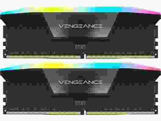 Модуль памяти Corsair 48 GB (2x24GB) DDR5 5600 MHz Vengeance RGB Black (CMH48GX5M2B5600C40)