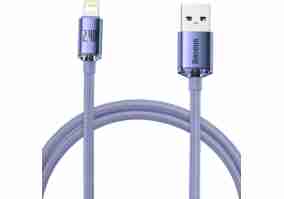 Кабель BASEUS Crystal Shine Series Fast Charging Data Cable USB to Lightning 1.2m Purple (CAJY000005)