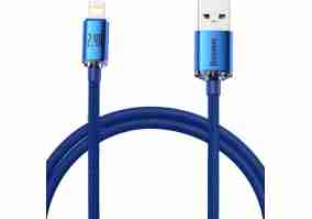Кабель BASEUS Crystal Shine Series Fast Charging Data Cable USB to Lightning 1.2m Blue (CAJY000003)