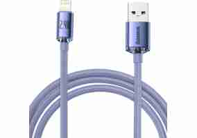 Кабель BASEUS Crystal Shine Series Fast Charging Data Cable USB to Lightnng 2.4A 2m Purple (CAJY000105)