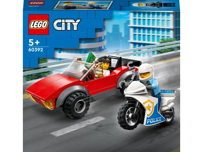 Конструктор Lego City Преследование автомобиля на полицейском мотоцикле (60392)