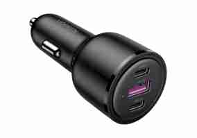 Автомобільний зарядний пристрій UGREEN CD239 2xUSB-C PD+USB-A QC 69W Fast Car Black (20467)