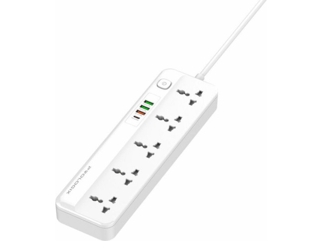 Мережевий фільтр PrologiX Premium 2 м, 5 розеток 4xUSB White (PR-SC5415W)