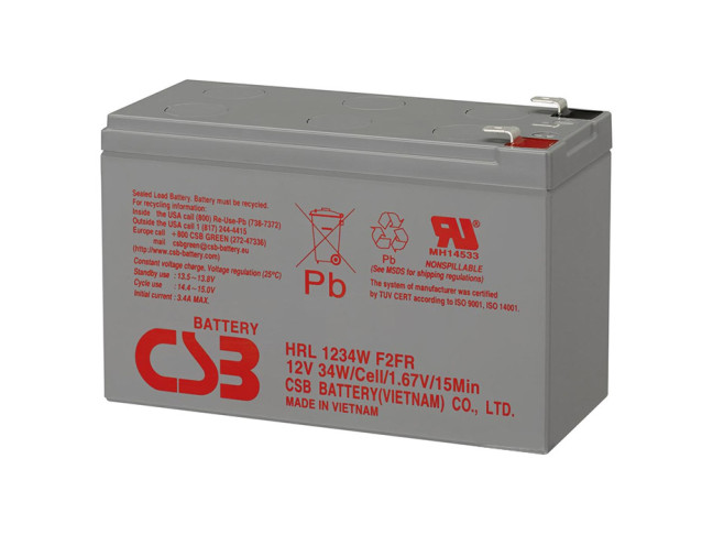 Аккумулятор для ИБП CSB Battery 12V 9Ah (HRL1234WF2FR)