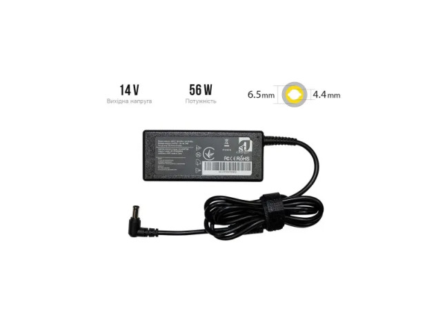 Блок питания для ноутбука 1stCharger Samsung 1StCharger 14V 4A 56W 6.5x4.4mm (AC1STSA56WD2)