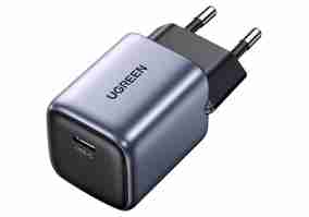 Мережевий зарядний пристрій UGREEN CD319 Nexode Mini GaN 30W 1xUSB-C PD3.0 QC4.0 Wall Charger Gray (90666)