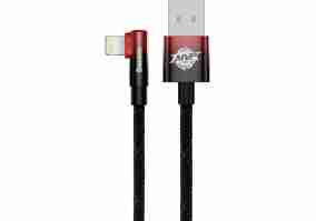 Кабель Lightning BASEUS MVP 2 Elbow-shaped Fast Charging Data Cable USB to Lightning 2.4A 1m Black/Red (CAVP000020)