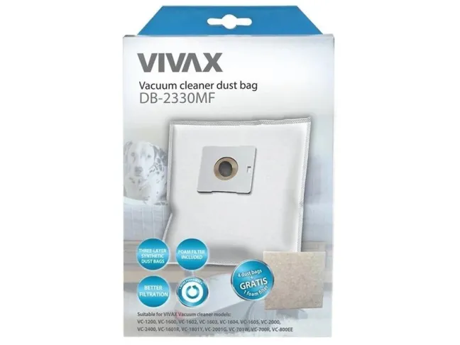 Сменный синтетический мешок-пылесборник Vivax DB-2330MF