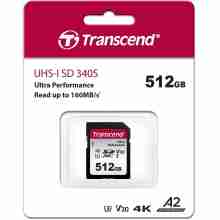 Карта пам'яті Transcend SD 512GB C10 UHS-I U3 (TS512GSDC340S)