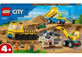 Конструктор Lego City Будівельна вантажівка й кулястий кран-таран (60391)