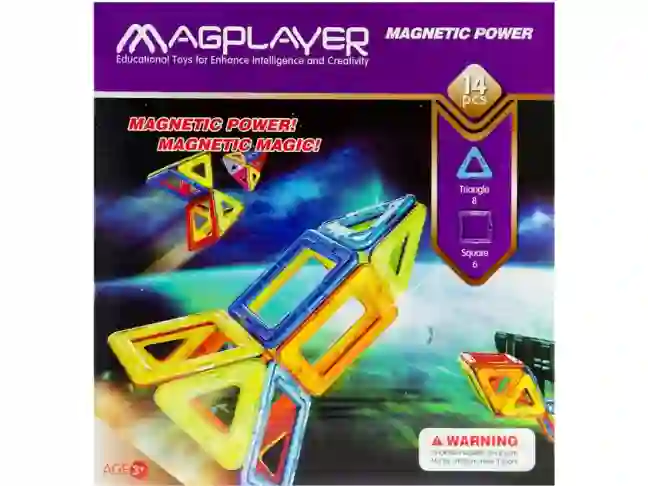 Конструктор Magplayer Магнитный набор 14 элементов (MPB-14)