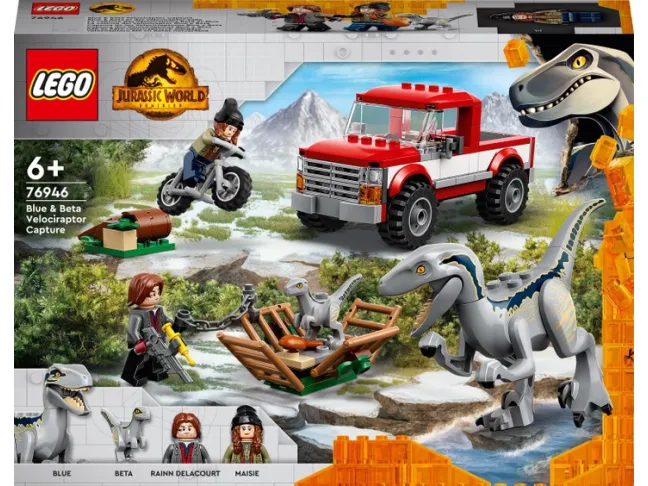 Конструктор Lego Jurassic World Блу и поимка бета-велоцираптора (76946)