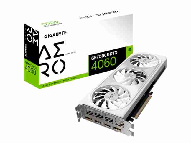 Видеокарта Gigabyte GeForce RTX 4060 AERO OC 8G (GV-N4060AERO OC-8GD)