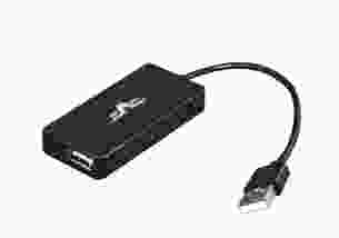 Мультипортовый адаптер Frime 4хUSB2.0 Hub Black (FH-20030)