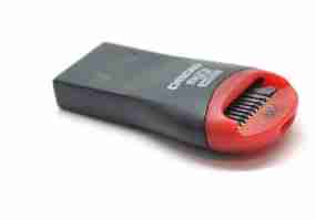 Картридер Voltronic MicroSD USB2.0 Black/Red (06259)
