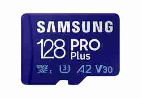 Карта пам'яті Samsung 128 GB microSDXC UHS-I U3 V30 A2 PRO Plus + Reader MB-MD128KB