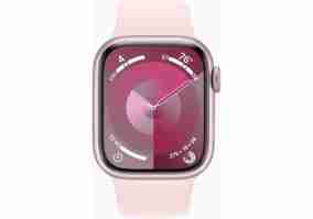 Смарт-часы Apple Watch Series 9 GPS 41mm Pink Aluminum Case w. Light Pink S. Band - S/M (MR933)