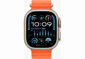 Смарт-часы Apple Watch Ultra 2 GPS + Cellular 49mm Titanium Case with Orange Ocean Band (MREH3)
