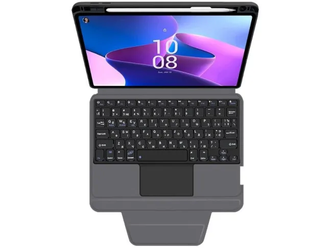 Обкладинка-клавіатура для планшету AIRON Premium для Lenovo tab M10 Plus (3th gen) 2022 10.6" Dark Grey (4822352781100)
