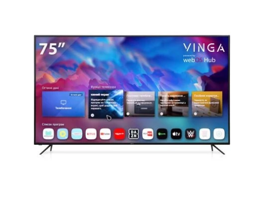 Телевизор Vinga S75UHD25BWEB