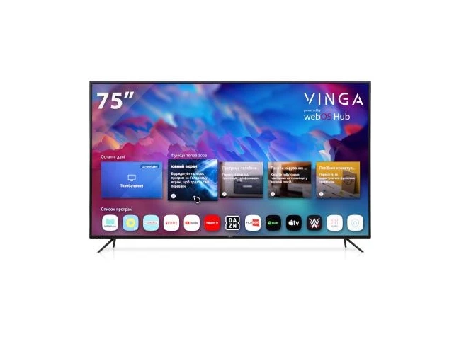 Телевизор Vinga S75UHD25BWEB