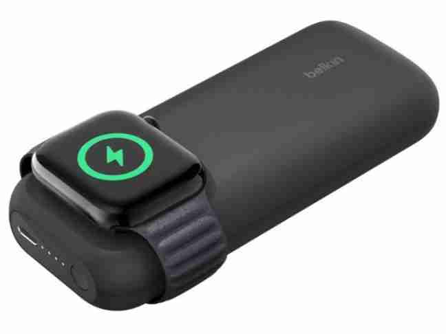 Внешний аккумулятор (павербанк) Belkin BoostCharge Pro 10000mAh 20W with Fast Wireless Charger for Apple Watch Black (BPD005BTBK)