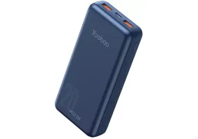 Зовнішній акумулятор (павербанк) Yoobao 2D 20000 mAh 22.5W Blue