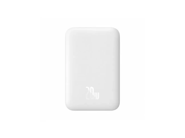 Зовнішній акумулятор (павербанк) BASEUS Power Bank Magnetic Wireless 6000mAh 20W White (PPCX020002)