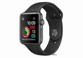 Смарт-часы Apple Watch Series 3 GPS 42mm Space Gray Aluminum w. Black Sport B. - Space Gray (MQL12)