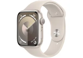 Смарт-часы Apple Watch Series 9 GPS 45mm Starlight Aluminum Case w. Starlight Sport Band - S/M (MR963)