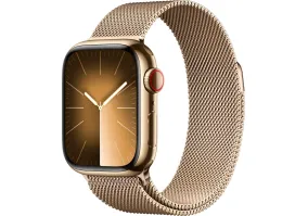 Смарт-годинник Apple Watch Series 9 GPS + Cellular 41mm Gold S. Steel Case w. Gold Milanese Loop (MRJ73)