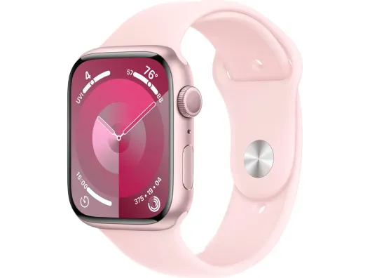 Смарт-часы Apple Watch Series 9 GPS 45mm Pink Aluminum Case w. Light Pink S. Band - S/M (MR9G3)