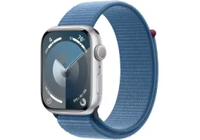 Смарт-часы Apple Watch Series 9 GPS 45mm Silver Aluminum Case w. Winter Blue S. Loop (MR9F3)