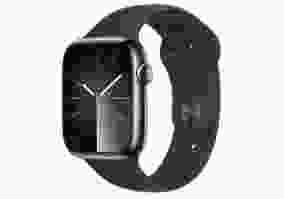 Смарт-годинник Apple Watch Series 9 GPS + Cellular 41mm Graphite S. Steel Case w. Midnight Sport Band - S/M (MRJ83)