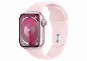 Смарт-часы Apple Watch Series 9 GPS 41mm Pink Aluminum Case w. Light Pink Sport Band - M/L (MR943)