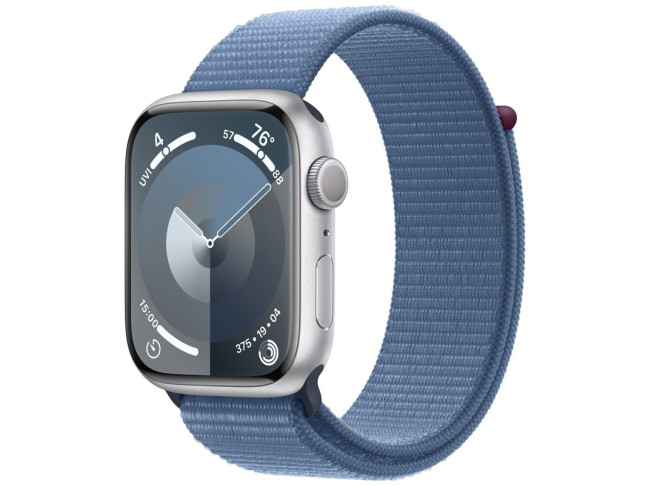 Смарт-годинник Apple Watch Series 9 GPS 41mm Silver Aluminum Case with Winter Blue Sport Loop (MR923)
